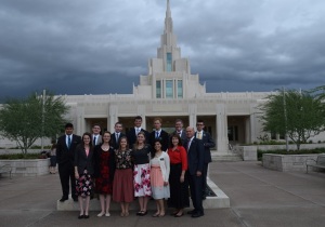 12 new missionaries at the Phoenix Arizona temple.